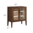 thumbnail image 3 of Modway Nell Tempered Glass Doors Accent Cabinet in Walnut, 3 of 9