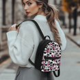 thumbnail image 3 of Eheartsgir Ghost Heart Design Ladies Backpack Purse Smooth Zipper Mini Backpack for Gym Shopping, Polyester Adjustable Strap Small Backpack, 3 of 8