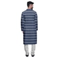 thumbnail image 3 of Atasi Kurta à Manches Longues Imprimé, Boutonné, Asymétrique, Kurta de Designer pour Garçons, 3 of 5