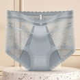 thumbnail image 5 of JDEFEG Underwear Women Pack Comfy Sexy Lace Edge Underwear for Women Love Mesh High Waist Ice Silk Women's Triangles High Waisted Ladies Panties Grey Size Xl, 5 of 6