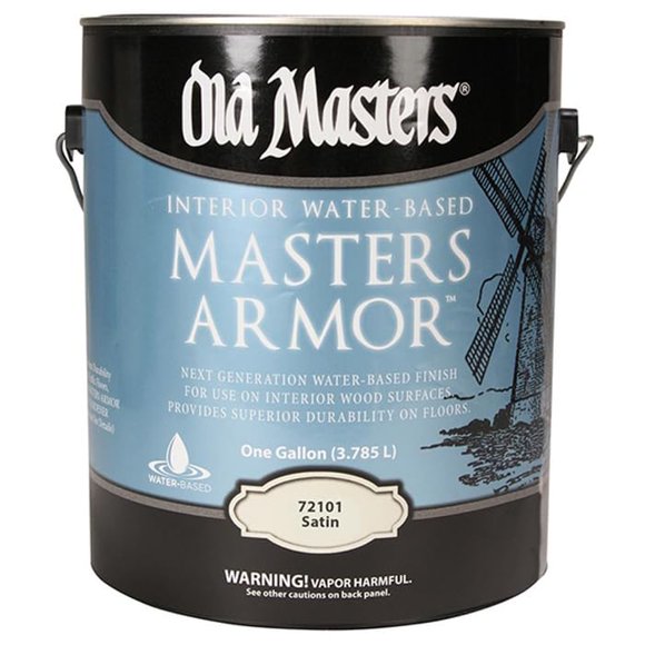 Finish Old Masters Clear Masters Armor, satinado a base de agua, 1 galón