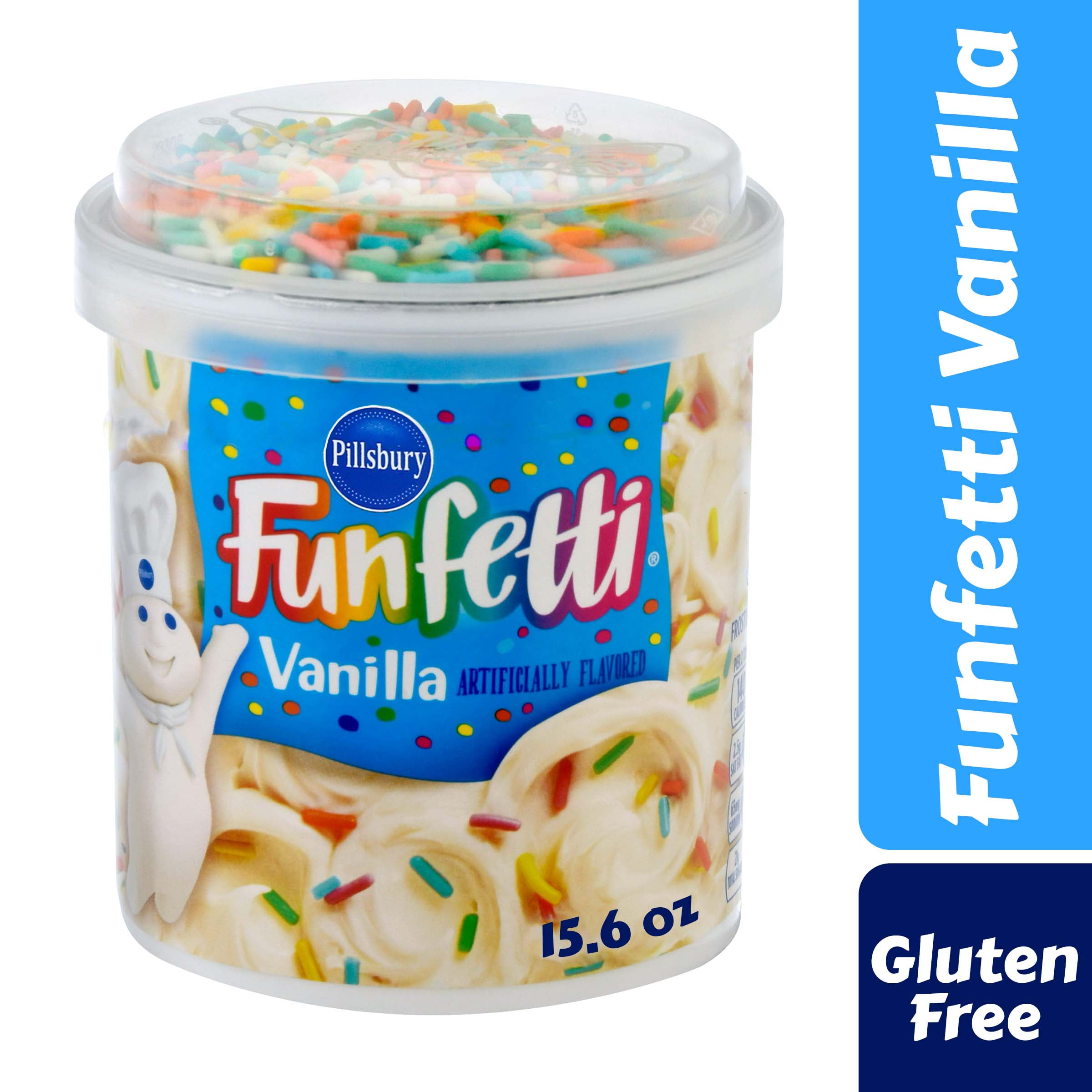 Pillsbury Funfetti Vanilla Frosting, 15.6 Oz Tub