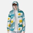 thumbnail image 3 of Picia Daisy Flowers Women's Men's UPF 50+ Sun Protection Hoodie Shirt Long Sleeve SPF Fishing Outdoor UV Hiking Lightweight Shirts-Small, 3 of 9