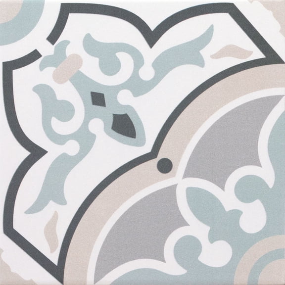 Monbleu Molenbek 8-in. Patterned Look Matte Porcelain Floor & Wall Tile