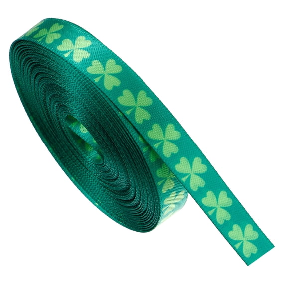 Masteelf 1 Roll St Patrick's Day Ribbon for Gift Wrapping St Patrick's Day Themed Craft Ribbon Festival Supply