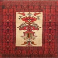 thumbnail image 1 of Ahgly Company Machine Washable Indoor Square Traditional Red Area Rugs, 4' Square, 1 of 7