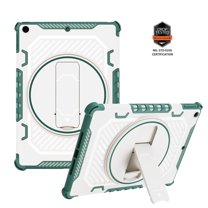 ELEHOLD for iPad 9th/8th/7th Gen 10.2 Inch 2021/2020/2019 Rugged Case with 360° Ratation Hidden Kickstand Shockproof Heavy Duty Protection Cover for iPad 10.2 Inch,Green