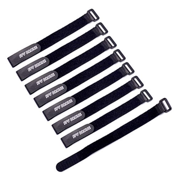 RC Lipo Battery Straps 20mmx250mm Non-Slip Rubberized Battery Tie Down Straps for RC Drone Boat Car(8Pcs)