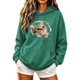 thumbnail image 3 of Josdec Women's Cute Animal Print Drawstring Hoodies Long Sleeve Kangaroo Pocket Casual Pullover Sweatshirt S-2XL, 3 of 6