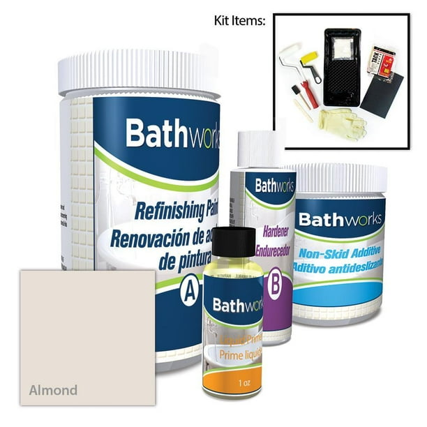 Bathworks DIY Bathtub & Tile Refinishing Kit W/NonSlip Protection