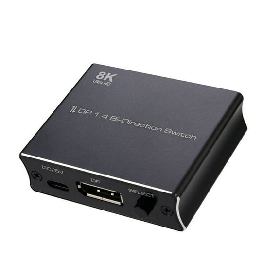 8K DP Switch DisplayPort 1.4 Bi-Direction Switch Converter 2X1/1X2 Support 4K@120Hz 8K@30Hz for Multiple Display