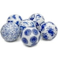 thumbnail image 2 of Oriental Furniture 4" Blue & White Decorative Porcelain Ball Set, decorative item, oriental design, any occasion, any room, Figurines & Knick-Knacks, 2 of 5