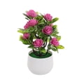 thumbnail image 2 of Sunjoy Tech Artificial Bonsai Easy Care Realistic No Watering Non-withered Anti-fading Decorative 12 Fake Rose Artificial Potted Plant Home Supplies, 2 of 8