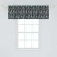 thumbnail image 2 of Abstract Window Valance, Geometrical Repetitive Pattern Dots and Lines Zentangle Grunge Artwork, Curtain Valance for Kitchen Bedroom with Rod Pocket, 54" X 18", Sea Blue Charcoal Grey, by Ambesonne, 2 of 2