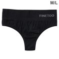 thumbnail image 1 of Tangas de mujer T Back Bragas de algodón de cintura baja Ropa interior sexy elástica sin costuras de color sólido, Negro, M / L Vogacara AP001138-01B, 1 of 7