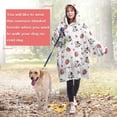 thumbnail image 4 of Wearable Oversized Blanket,White Cow Strawberry Heart Pattern Wearable Blanket Hoodie for Adults,Cozy Hooded Blankets with Super Pockets,Super Warm Fuzzy Pullover for Women & Men, 4 of 6