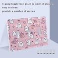 thumbnail image 3 of Yayeee Toggle Light Switch Wall Plate 2-Gang 4.56"x4.48" Decorative Outlet Cover, Pink Halloween, 3 of 7
