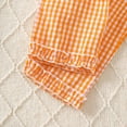 thumbnail image 6 of Jkety Baby Girl Halloween Clothes Fall Winter Toddler Baby Girl Clothes Cute Print Ruffle Shirt Top Pants Set 2 Piece Newborn Infant Girl Outfit(Orange,12-18 Months), 6 of 7