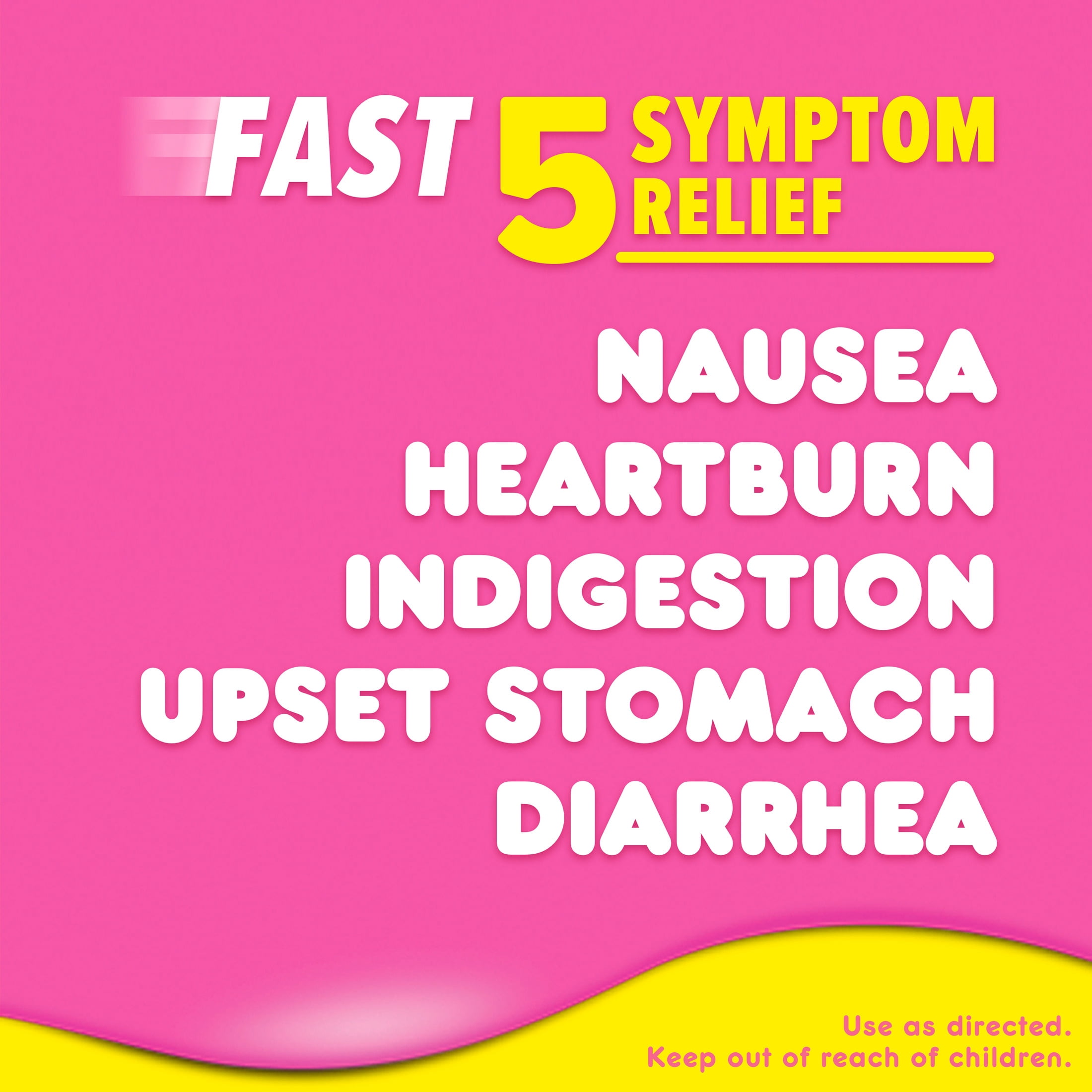 Pepto Bismol Chewable Tablets, Upset Stomach Relief, Anti Diarrheal, Cherry, 24 Count