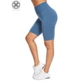 thumbnail image 5 of Luxtrada Women's Activewear Solid Workout Cycling Yoga Running High Waist Pants Biker Shorts, 5 of 6