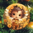 thumbnail image 6 of Baby Bees And Flowers Ornament Cute Cartoon Bumble Bee Circle Ornament Xmas Trees Decorations Keepsake Gifts Funny Gifts for Women/Men, 6 of 8
