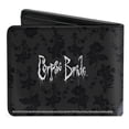 thumbnail image 2 of Horror Movies Wallet, Bifold, Corpse Bride Emily Victor Pose Logo Grays Black White, Vegan Leather, 2 of 5