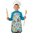 thumbnail image 2 of Pioneer Flower Floral Print Pattern Kids Aprons for Girls and Boys,Adjustable Neck Strap Toddler Aprons for Kids Cooking Baking, 2 of 7