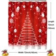 thumbnail image 6 of Christmas Shower Curtain, Red Christmas Snowflakes Shower Curtains for Bathroom Decor, Winter Holiday Shower Curtain, Xmas Funny Glitter Sparkle Tree Fabric Cloth Bath Curtain, 72x72 Inch, 6 of 6