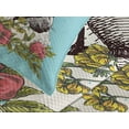 thumbnail image 4 of Ambesonne Floral Quilted Bedspread Set 3 Pcs, Boho Horse Poppy Portrait, King Size, Apple Green and Turquoise, 4 of 5
