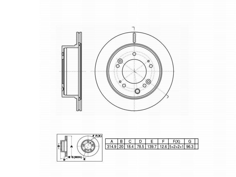 Winstop Brake Rotor, Rear WS247401, Kia Sorento 2009-2007