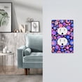 thumbnail image 5 of DouZhe 1-Gang Duplex Outlet Cover, Psychedelic Blue Circles Rounds Decorative Wall Plates, 5 of 7