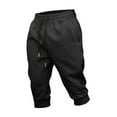 thumbnail image 4 of Likimi Mens Summer Sports Shorts With Pocket Solid Color Drawstring Elastic Waist Comfortable Casual Shorts Black Size 3Xl, 4 of 4