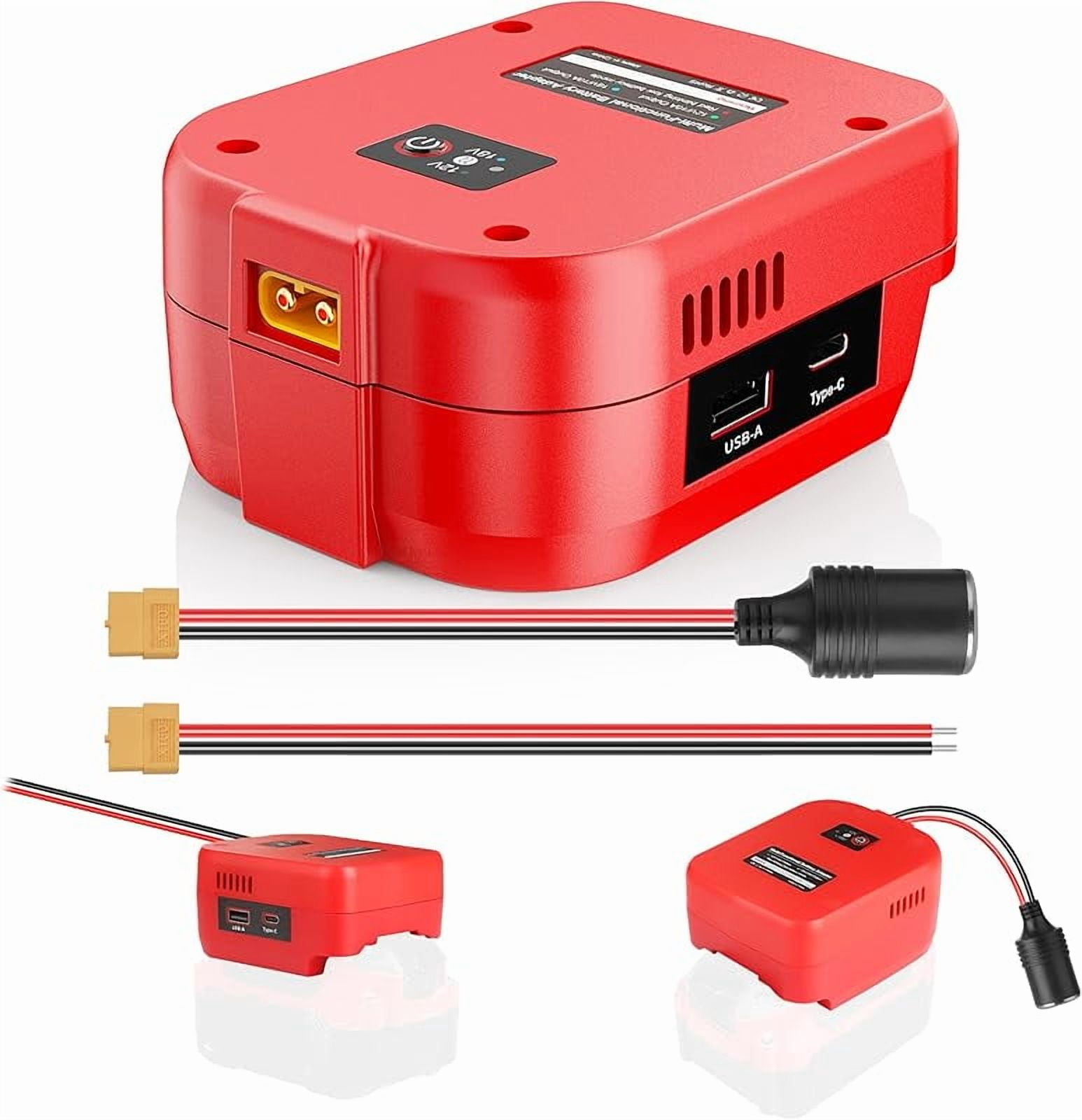 for Power Wheels Battery Adapter Compatible with Craftsman V20 Battery, 20V to 12V Step Down Power Converter with USB & Type C, XT60 Ports for RC Toy DIY Car Appliance (1 Pack)