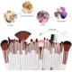 thumbnail image 2 of 25pcs Makeup Brushes, Professional Cosmetic Tools, for Eyes, Eyeshadow, Concealer, Eyebrow, Foundation, Powder, Liquid Cream, Blender Brush (White), 2 of 4