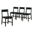 Mainstays Wood Dining Chair 4 Pack, Black Color, Wood Seat Pad, Include