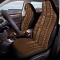 thumbnail image 4 of POLERO Brown Geometric Pattern, Stretchy Easy to Install Car Seat Cover Set Stretchable Car Seat Covers for Automotive, 4 of 12