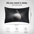 thumbnail image 4 of KLL Astronaut Sitting On Mercury Planet Pattern Silk Pillowcase for Hair and Skin Standard Size 20"X 30" Soft Breathable Pillow Covers for Sleeping, 4 of 6