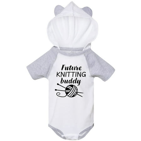 

Inktastic Future Knitting Buddy Gift Baby Boy or Baby Girl Bodysuit