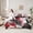 Red Grey Black, variant on Castle Fairy Japanese Samurai Bedding Comforter Set 7pcs for Kids Teens Adults,Black Red Queen Bedding Sets Super Cozy,Exotic Style Queen Sheet Sets,Luxury Bedroom Decor,Reversible