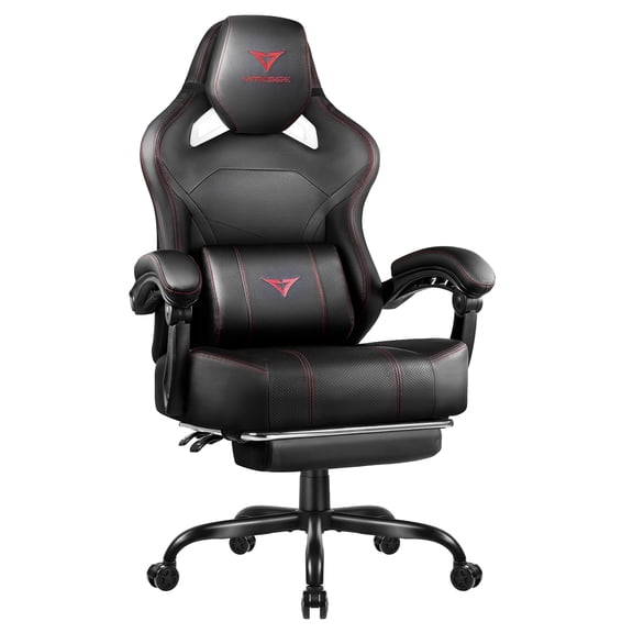 Waleaf Gaming Chair Ergonomic Office Chair with Footrest and Lumbar Support, Height Adjustable High Back Gamer Chair with Headrest for Adult