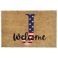 thumbnail image 2 of 4th of July Front Door Mat Patriotic Doormat Entryway Rug Welcome Independence Day Doormat Patriotic Decor Welcome Outdoor Mat Brown, 2 of 3