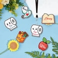 thumbnail image 6 of 6 Pcs 6 Styles Bathroom Office Passes School Passes with Lanyard Cartoon Pattern Classroom Restroom Nurse Library Hall Wooden Slips, 6 of 9