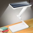 thumbnail image 1 of Lampe de Bureau Solaire, Lampe de Lecture Solaire/usb, 4 LED Portable Rechargeable Col Flexible pour Lecture, 1 of 5