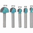 thumbnail image 3 of 5-Piece Router Bit Set with 6mm Shank for Woodworking Groove Cutting Tools, 3 of 4