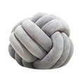 thumbnail image 2 of Round Knot Ball Pillow Round Photography Props for Home Decoration 22cm Light Gray BLESIY almohada de bola de nudo, 2 of 8