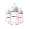 Philips Avent Natural Baby Bottle, Pink, 9oz, 3pk, SCF013/38