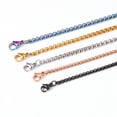thumbnail image 3 of Caja de cadena de cuerda, collar de acero inoxidable, cadena de eslabones, colgante, joyería artesanal, nunca se borra, 2MM, 2,5 MM, 3MM, 4MM, USENSET, 3 of 4
