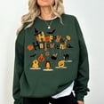 thumbnail image 4 of Cute Halloween Sweatshirt – Happy Halloween Ghost, Cat, Pumpkin Fall Pullover for Women. Perfect for Halloween parties, spooky season outfits., 4 of 6