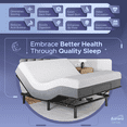 thumbnail image 3 of Celestial Aurora Adjustable Bed Base (Frame) + 12 inch Gel Memory Foam Matt (Medium Soft), Easy Assembly, Head and Foot Lift, Zero Gravity, Memory Positions, CertiPUR-US Bed - Queen, 3 of 7