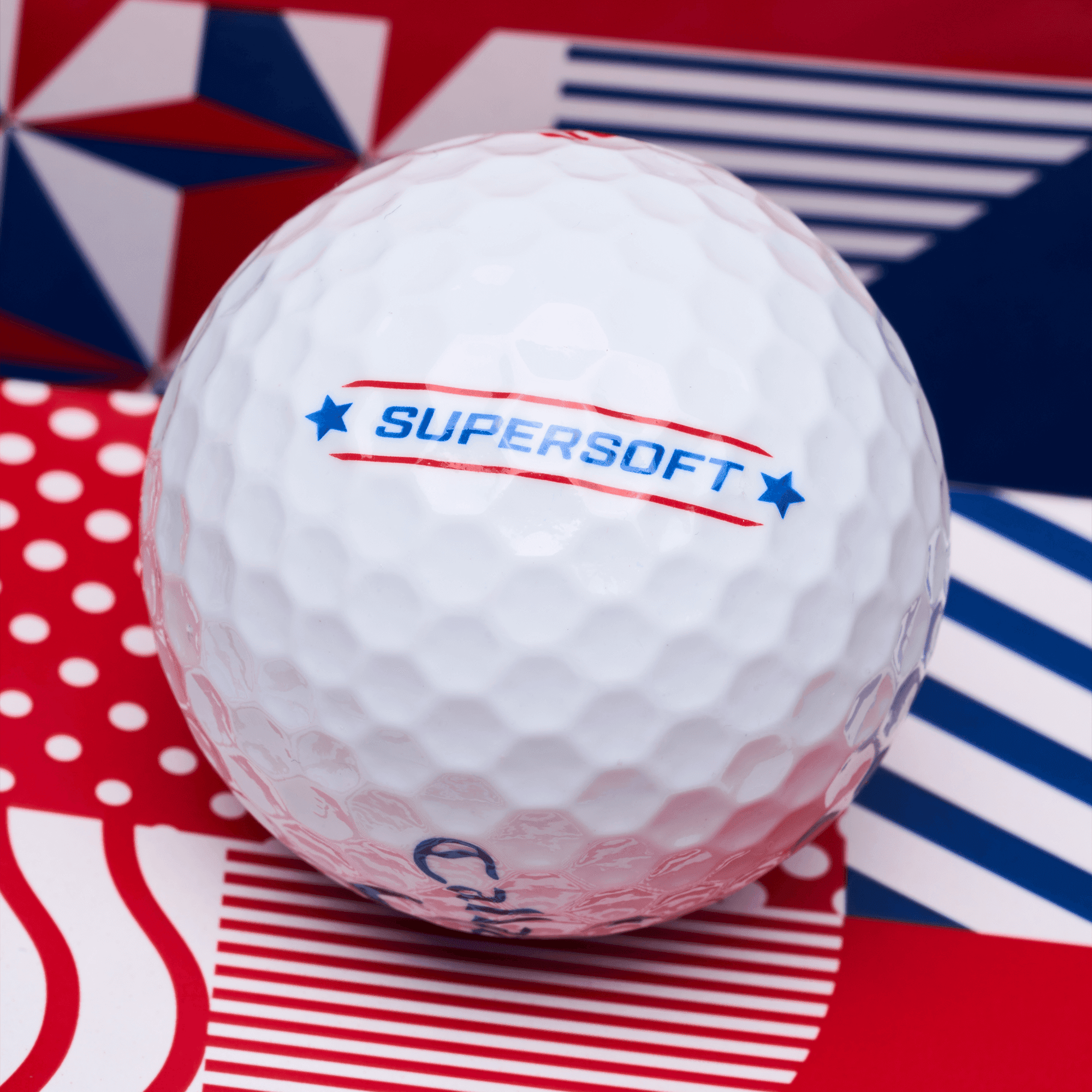 Callaway SuperSoft 2025 USA Golf Balls 12pk, Red/White/Blue